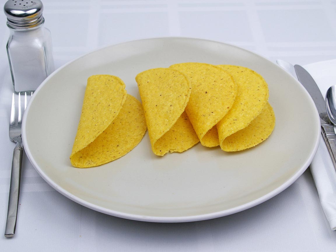 Calories in 4 shell(s) of Taco Shells