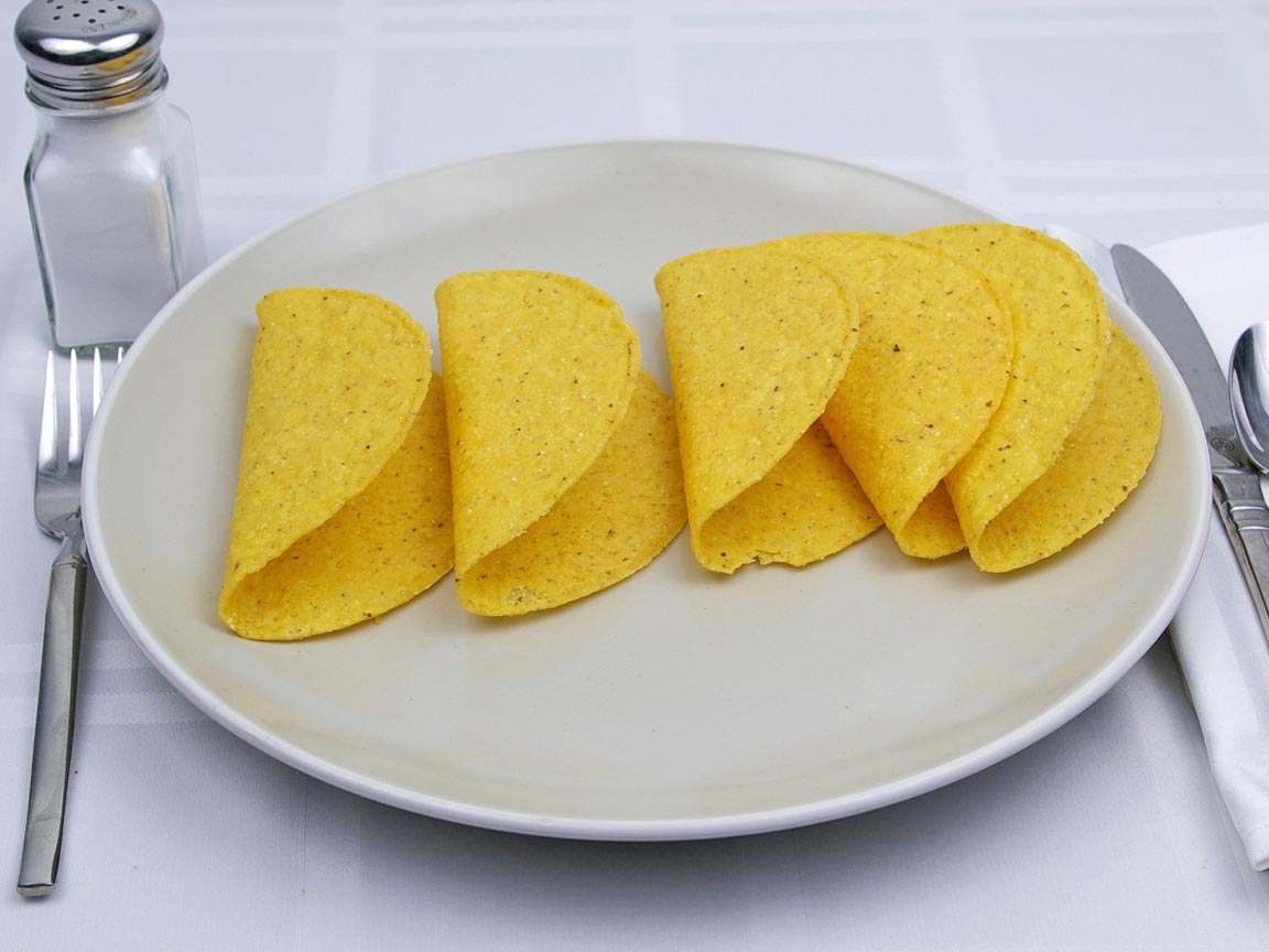 Calories in 5 shell(s) of Taco Shells