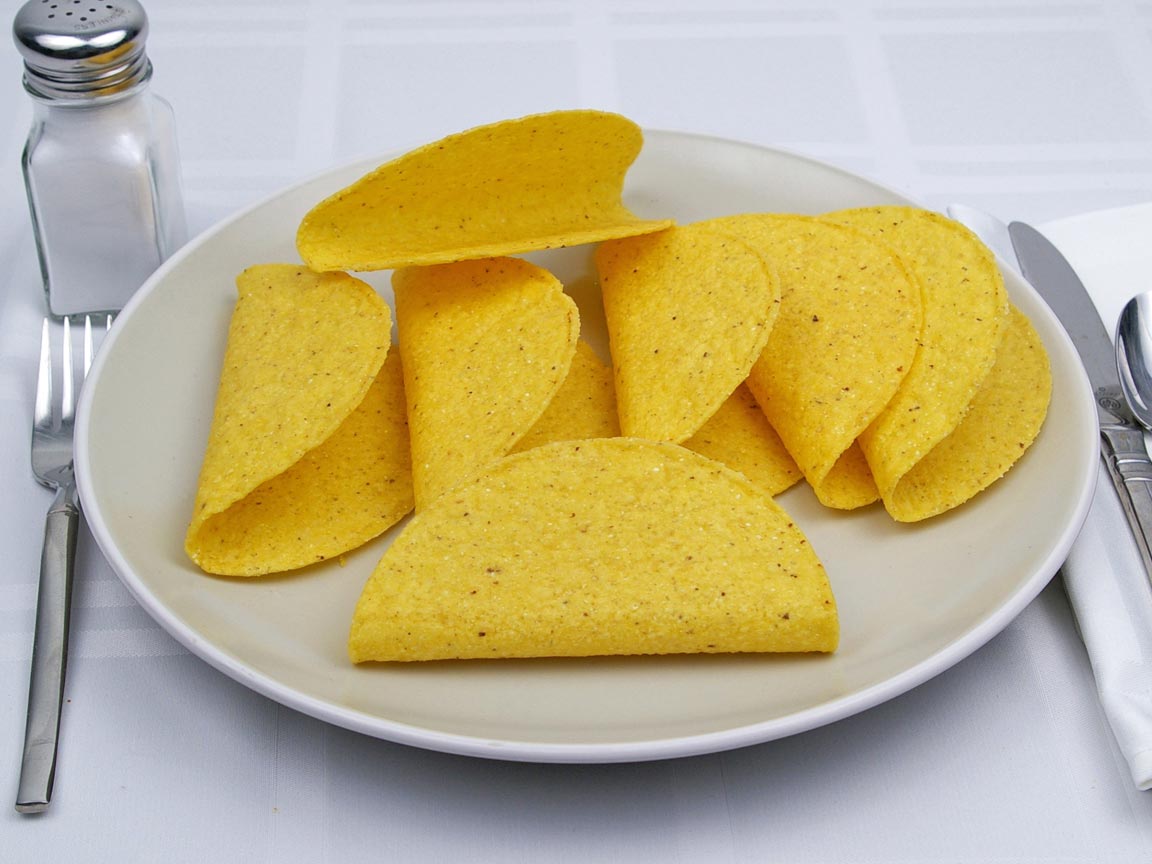 Calories in 7 shell(s) of Taco Shells