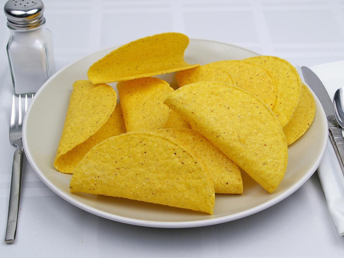 Calories in 9 shell(s) of Taco Shells