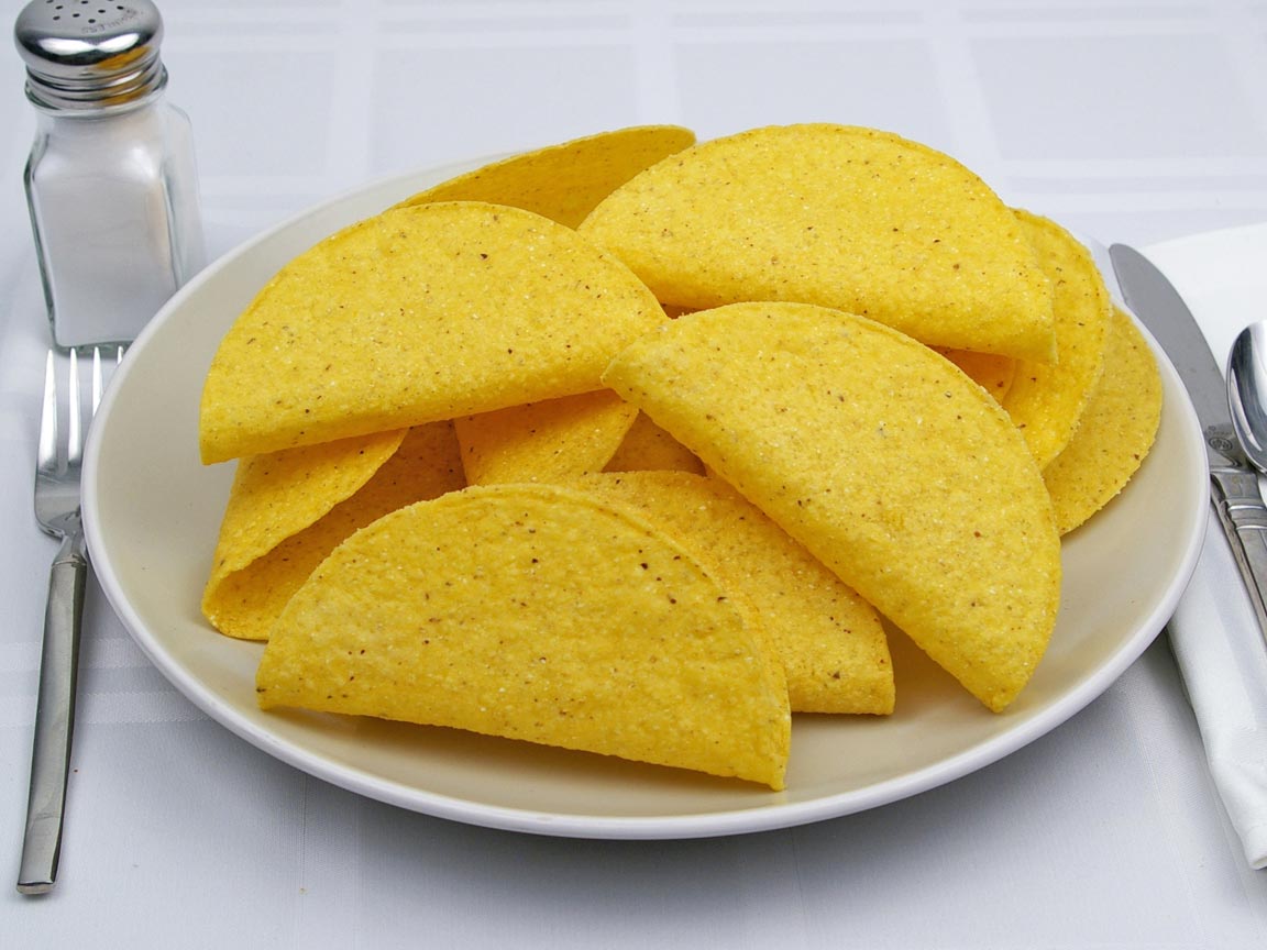 Calories in 11 shell(s) of Taco Shells