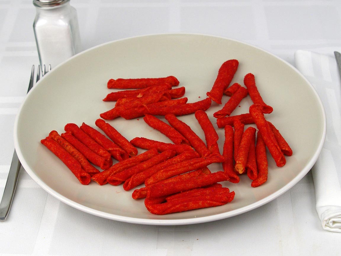Calories in 85 grams of Takis Fuego