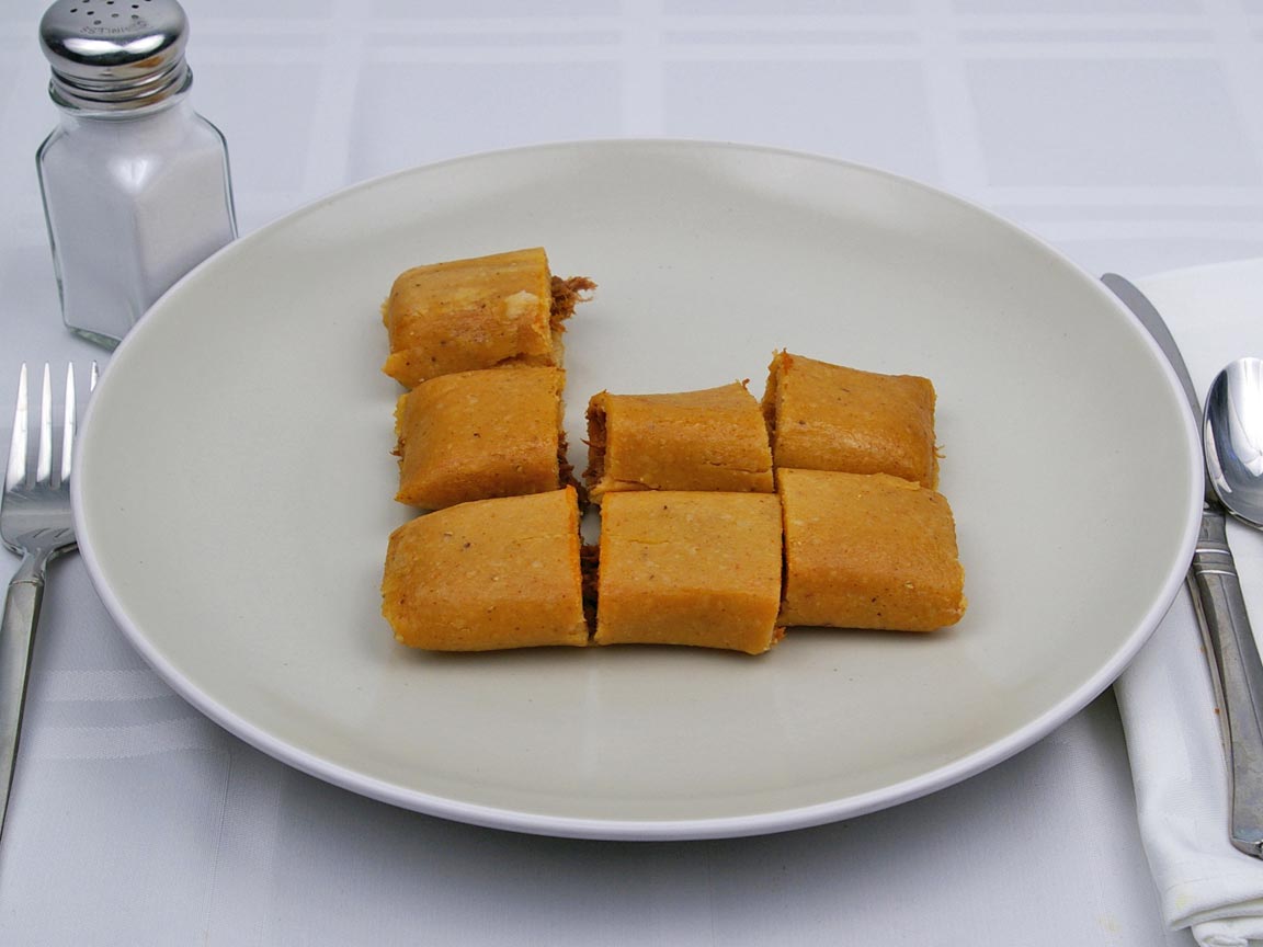 Calories in 2.33 tamale(s) of Tamales - Beef