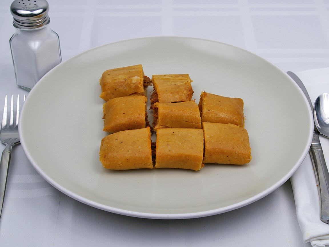Calories in 2.67 tamale(s) of Tamales - Beef