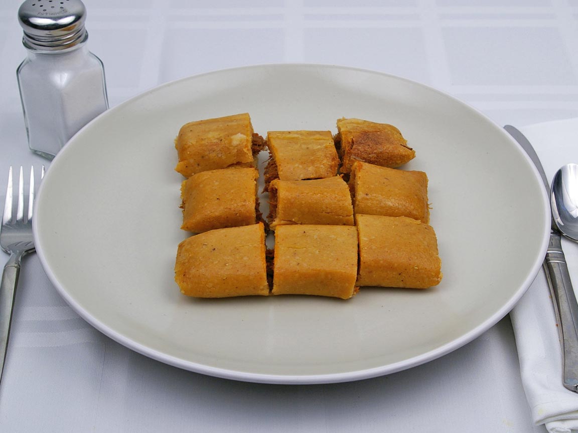 Calories in 3 tamale(s) of Tamales - Beef