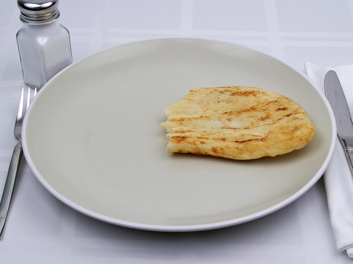 Calories in 0.5 piece(s) of Tandoori Naan Bread