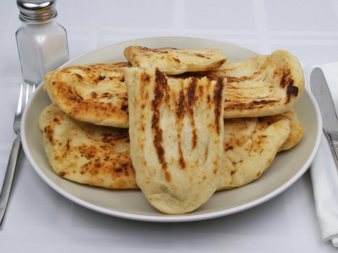 Calories in 5 piece(s) of Tandoori Naan Bread