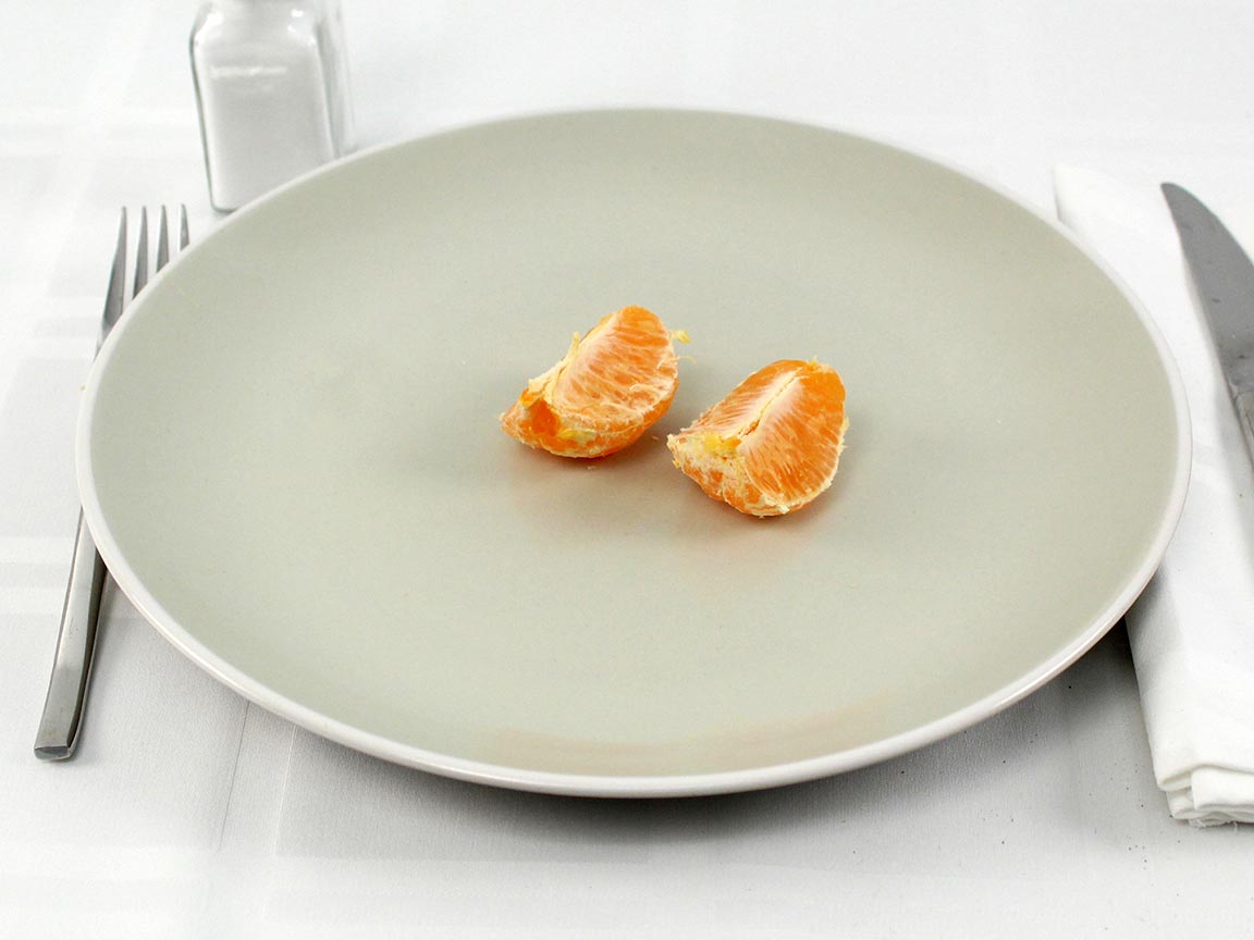 Calories in 0.5 tangerine(s) of Tangerines