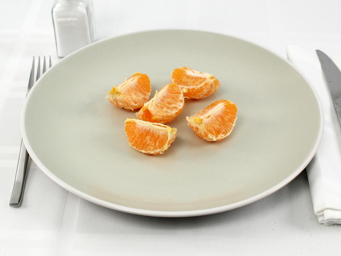 Calories in 1.25 tangerine(s) of Tangerines