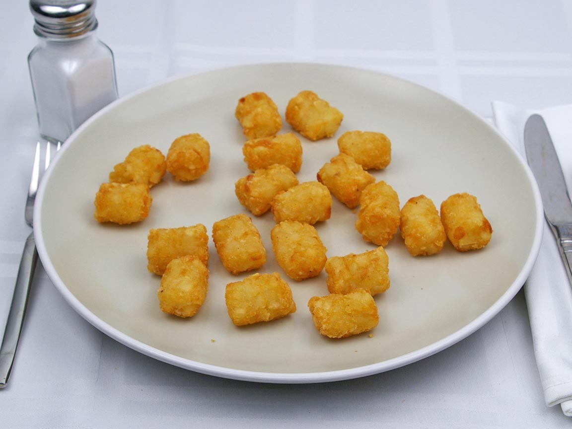 Calories in 170 grams of Tater Tots -Frozen Oven Heated