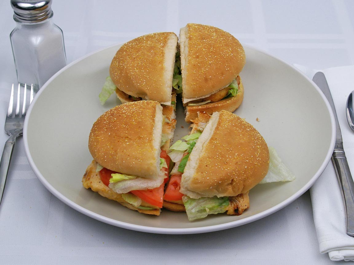 Calories in 2 sandwich(es) of Burger King - Grilled Chicken Sandwich