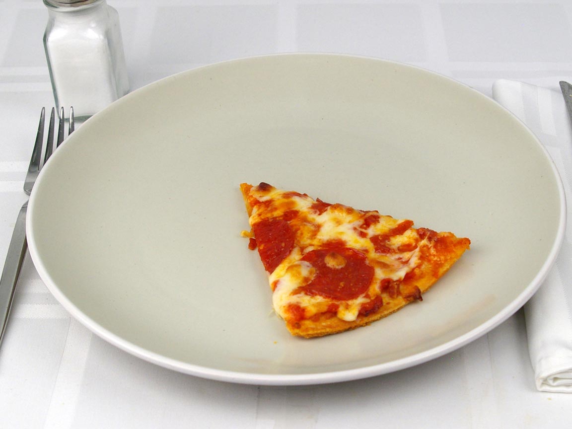 Calories in 1 piece(s) of Pizza - Ultra Thin Crust - Pepperoni Frozen