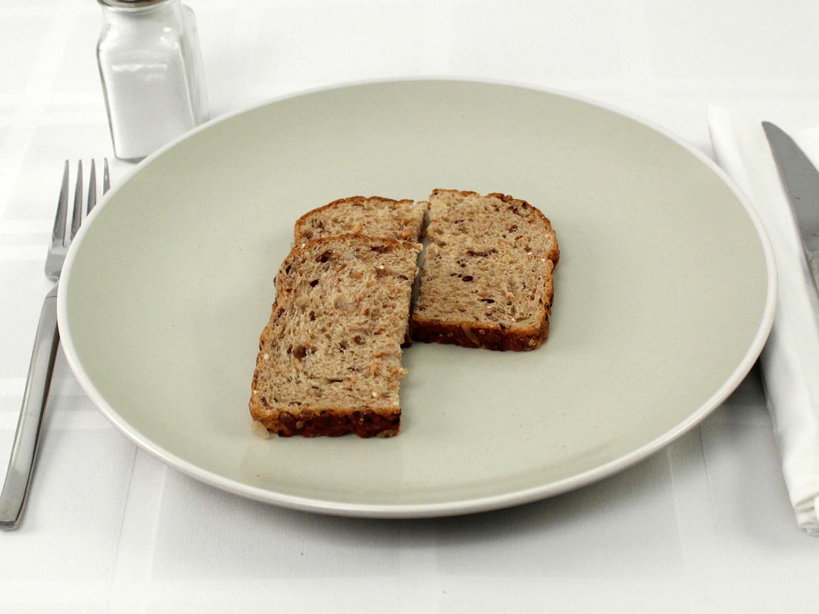 Calories in 1.5 piece(s) of Good Seed Thin Sliced Bread