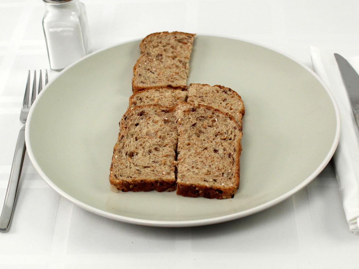 Calories in 2.5 piece(s) of Good Seed Thin Sliced Bread