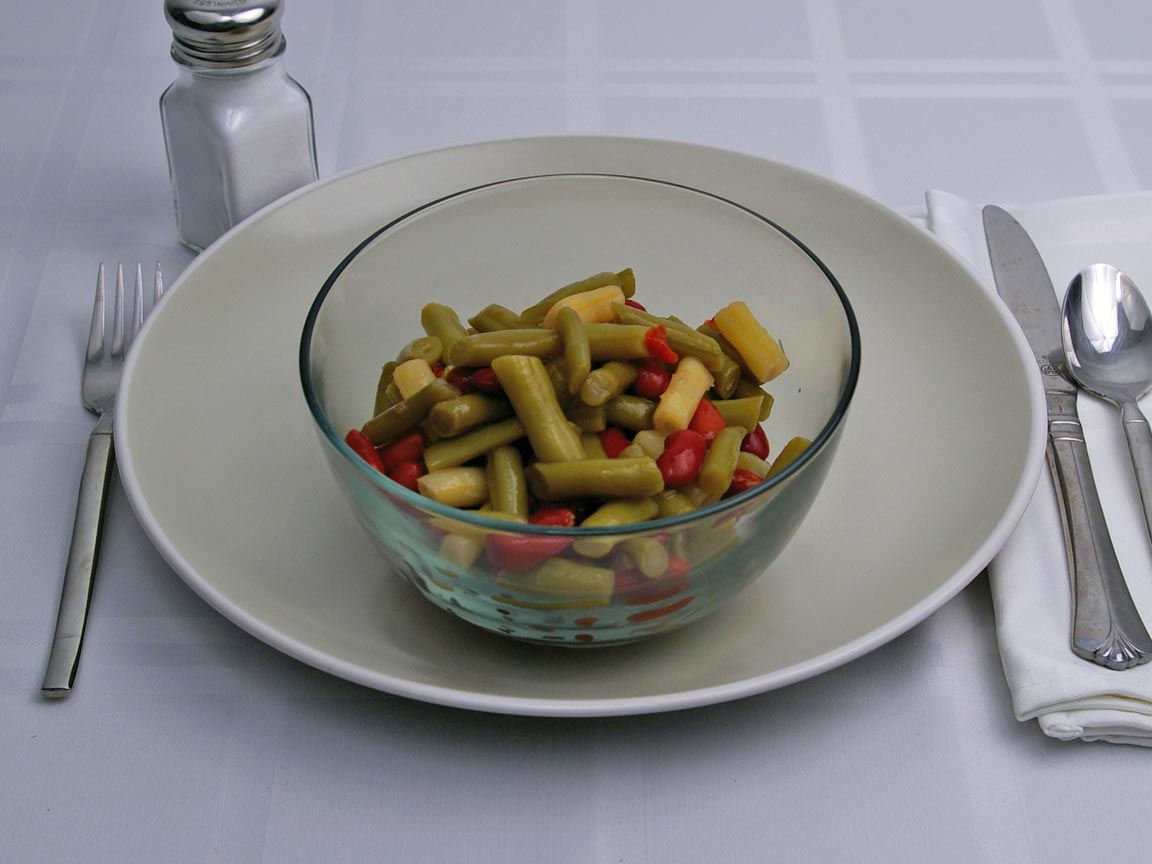 Calories in 1.75 cup(s) of Three Bean Salad