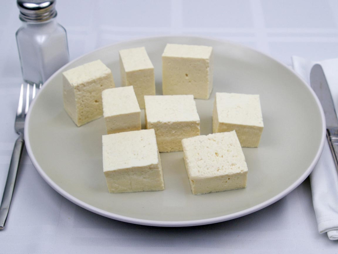 Calories in 8 piece(s) of Tofu - Extra Firm