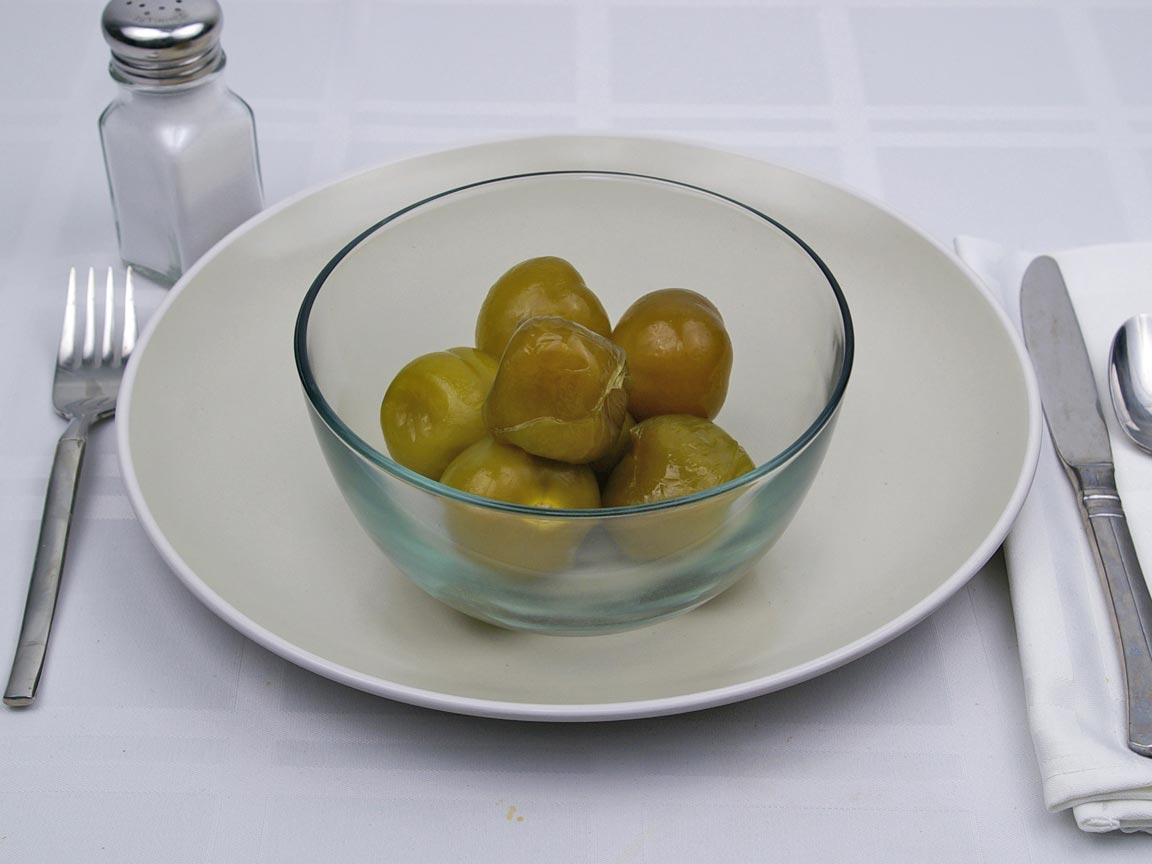 Calories in 7 piece(s) of Tomatillos - Canned