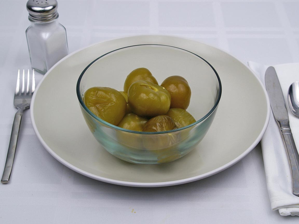 Calories in 9 piece(s) of Tomatillos - Canned