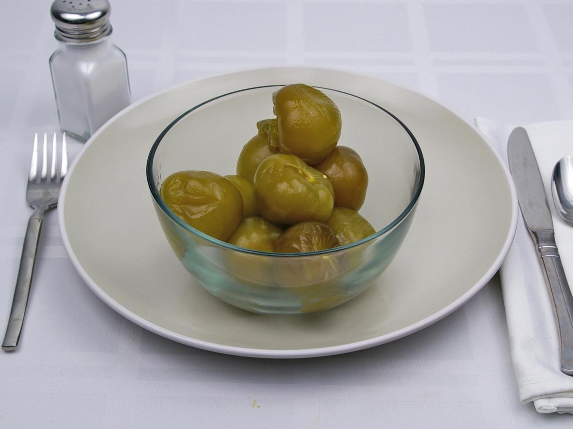 Calories in 10 piece(s) of Tomatillos - Canned