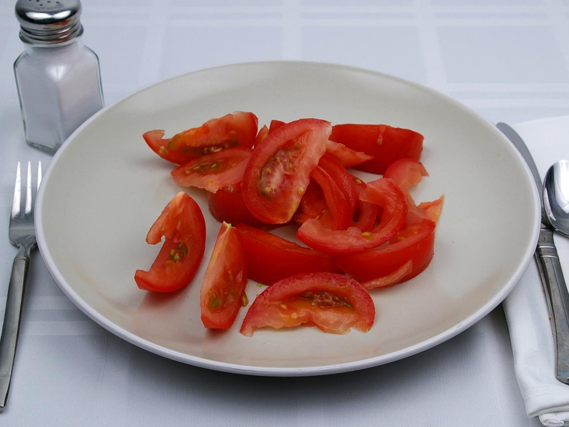 Calories in 283 grams of Tomatoes - Wedges