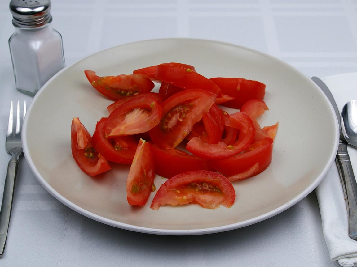 Calories in 354 grams of Tomatoes - Wedges