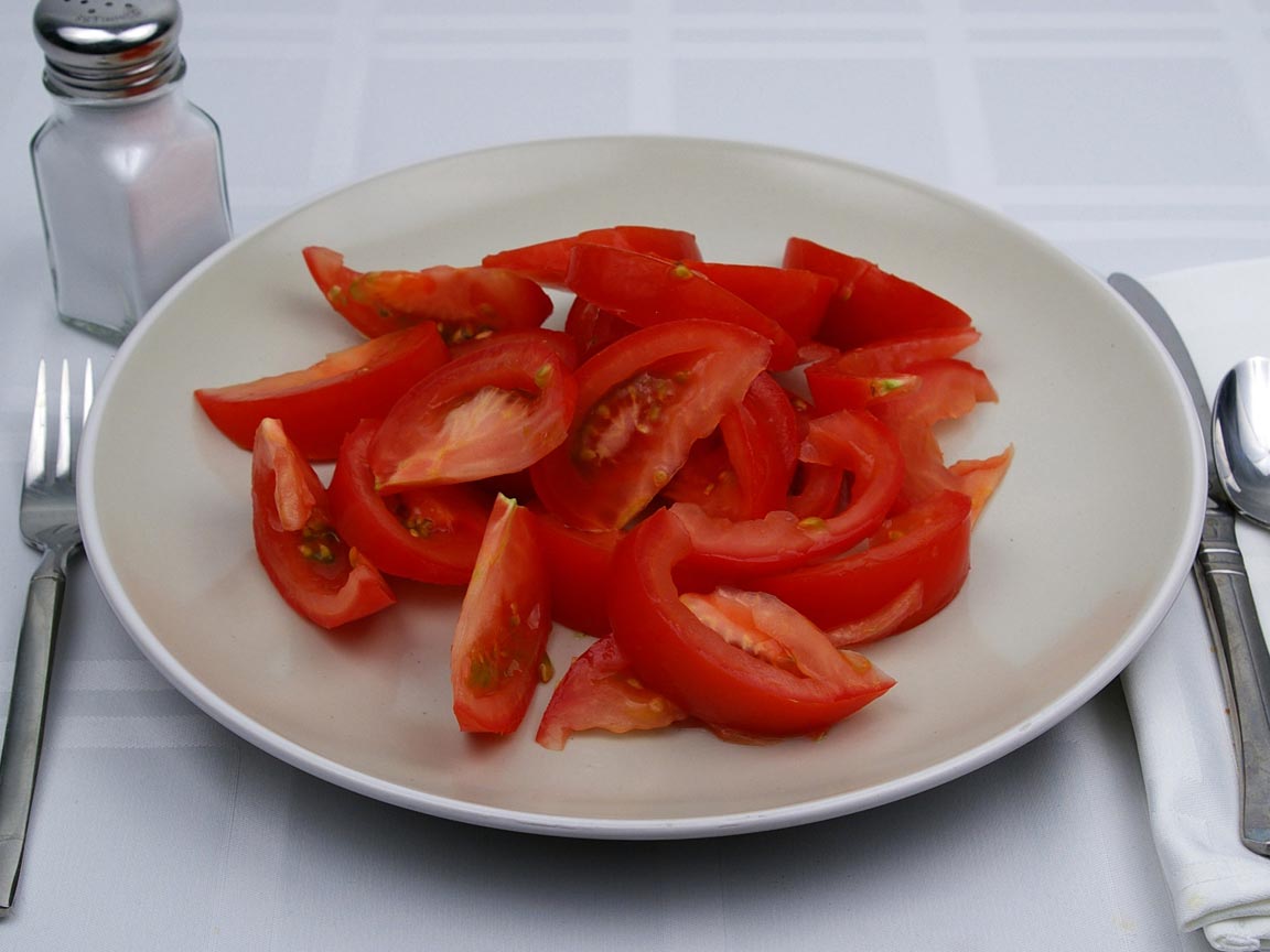Calories in 425 grams of Tomatoes - Wedges