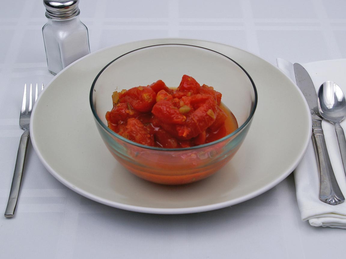Calories in 2 cup(s) of Tomatoes - Stewed - Canned