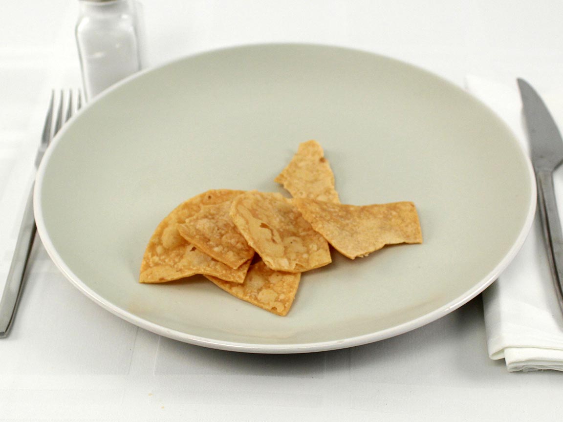 Calories in 14 grams of Thick Tortilla Chips