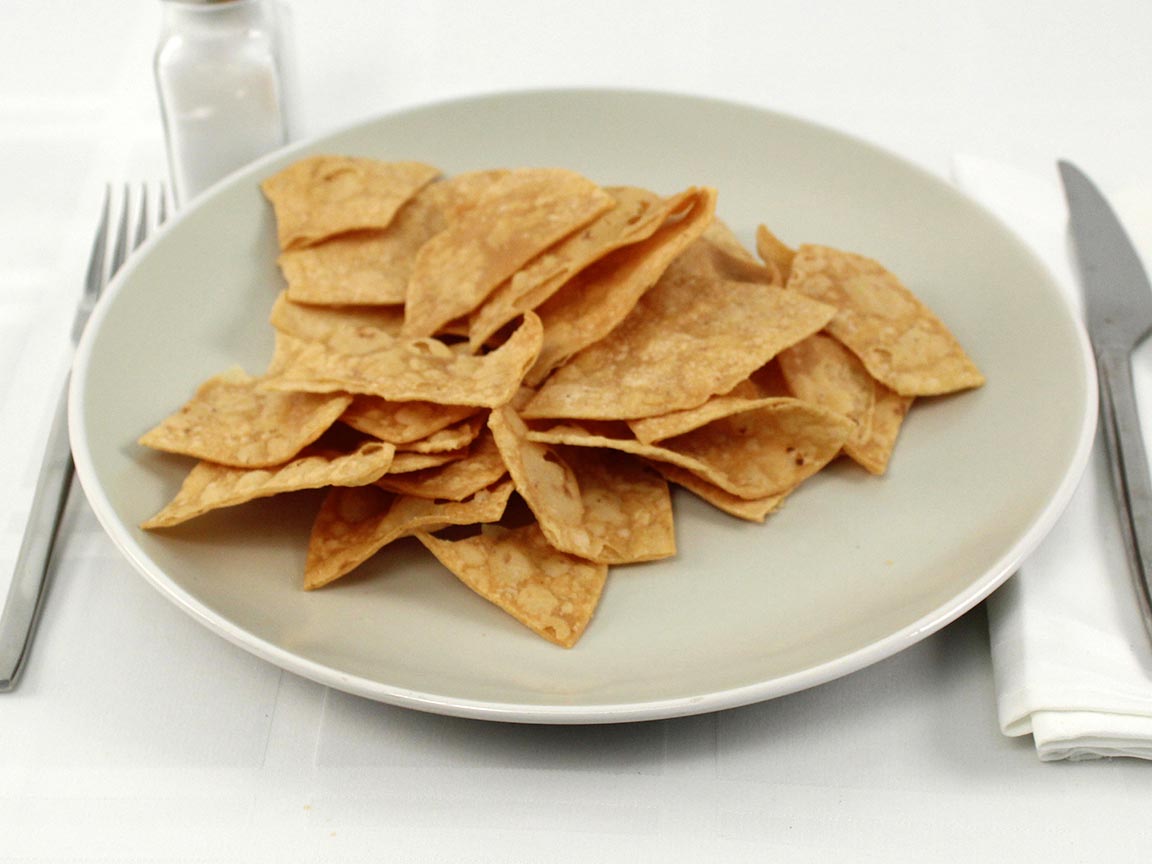 Calories in 70 grams of Thick Tortilla Chips