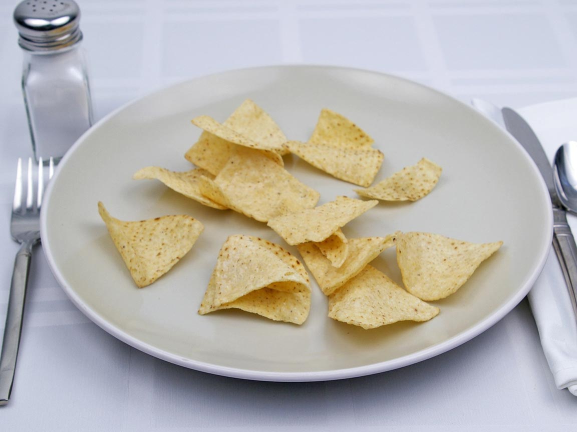 Calories in 28 grams of White Corn Tortilla Chips