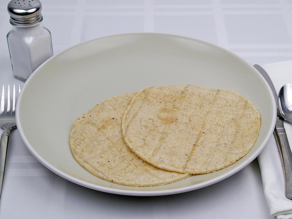 Calories in 2 tortilla(s) of White Corn Tortilla