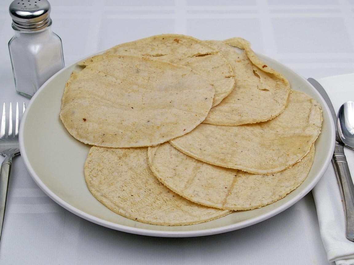 Calories in 6 tortilla(s) of White Corn Tortilla