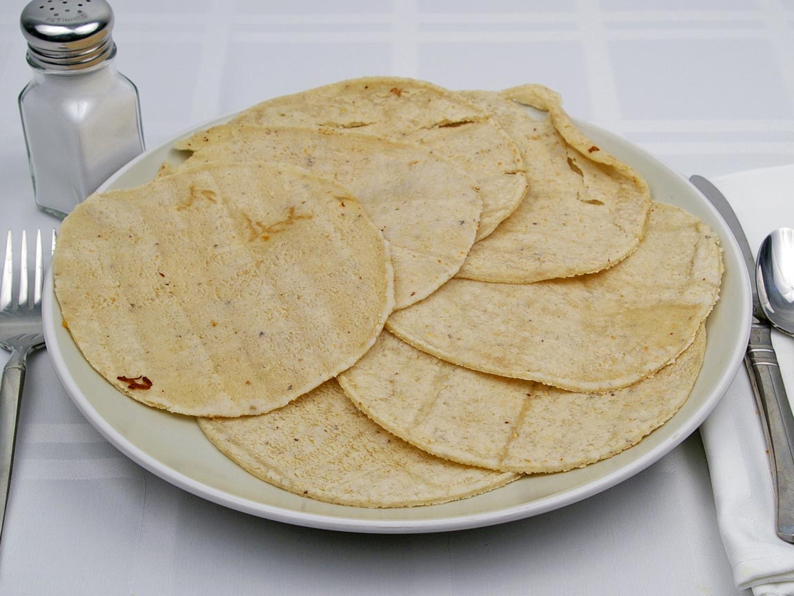 Calories in 7 tortilla(s) of White Corn Tortilla