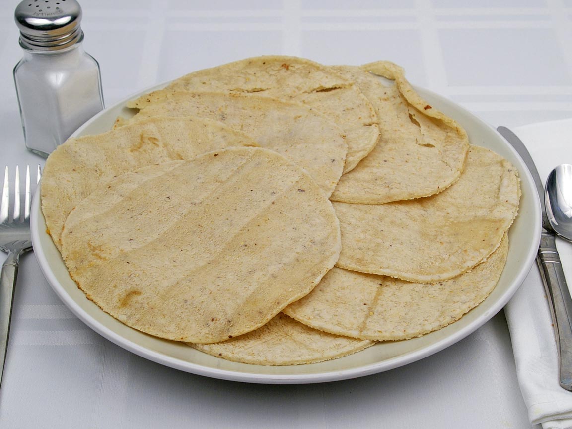 Calories in 8 tortilla(s) of White Corn Tortilla