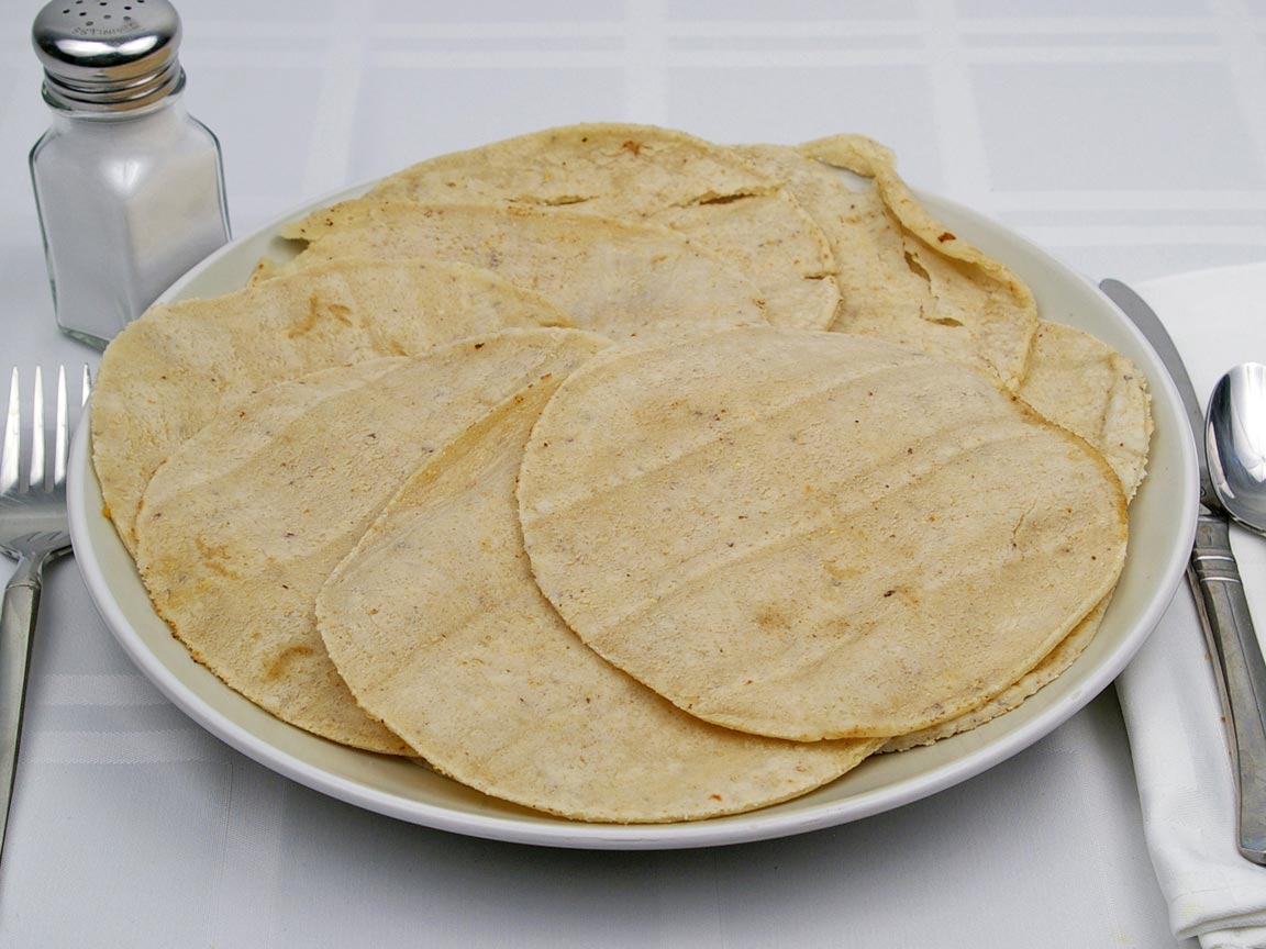 Calories in 10 tortilla(s) of White Corn Tortilla