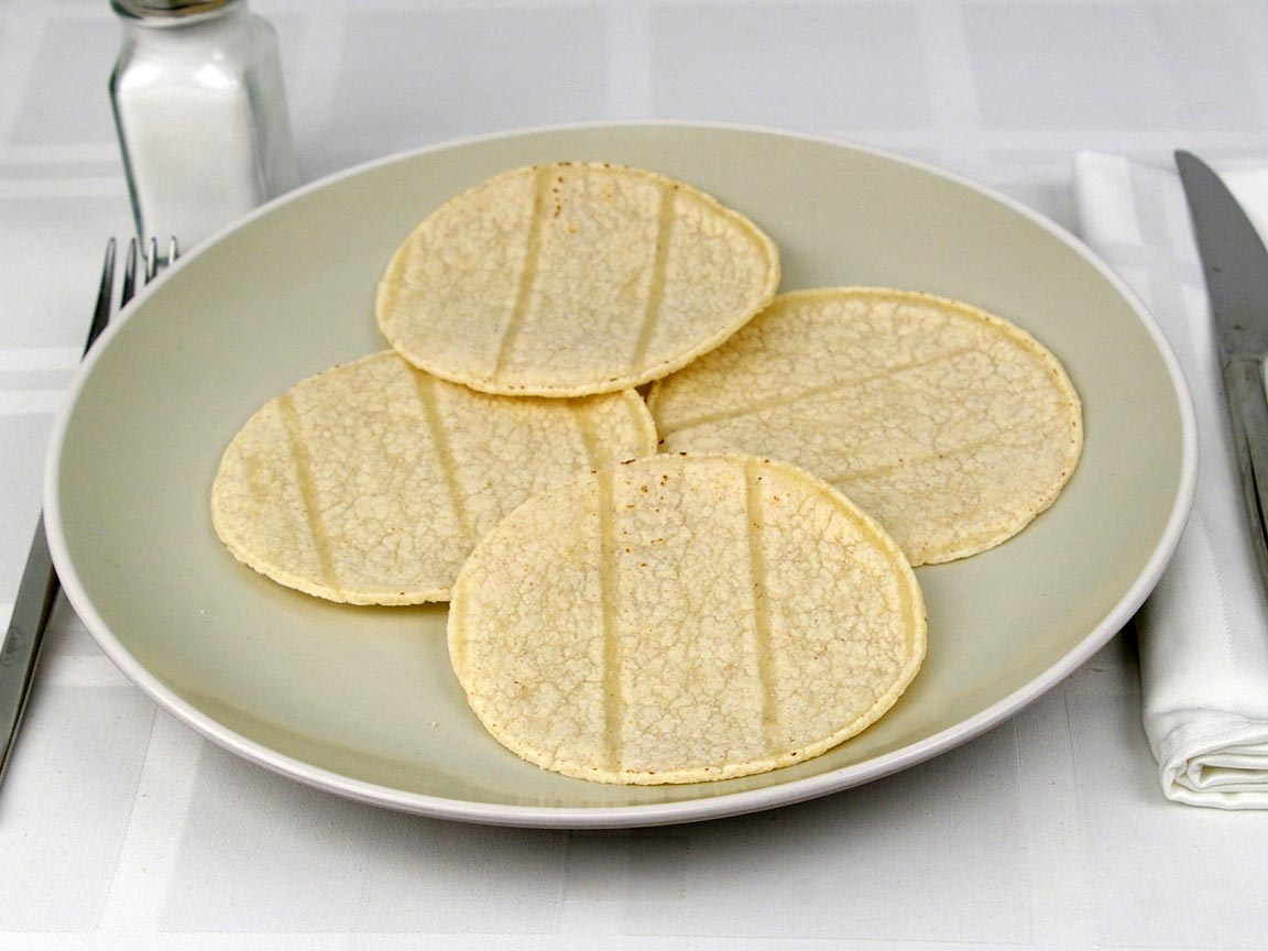 Calories in 4 tortilla(s) of Tortilla - Street Taco Size