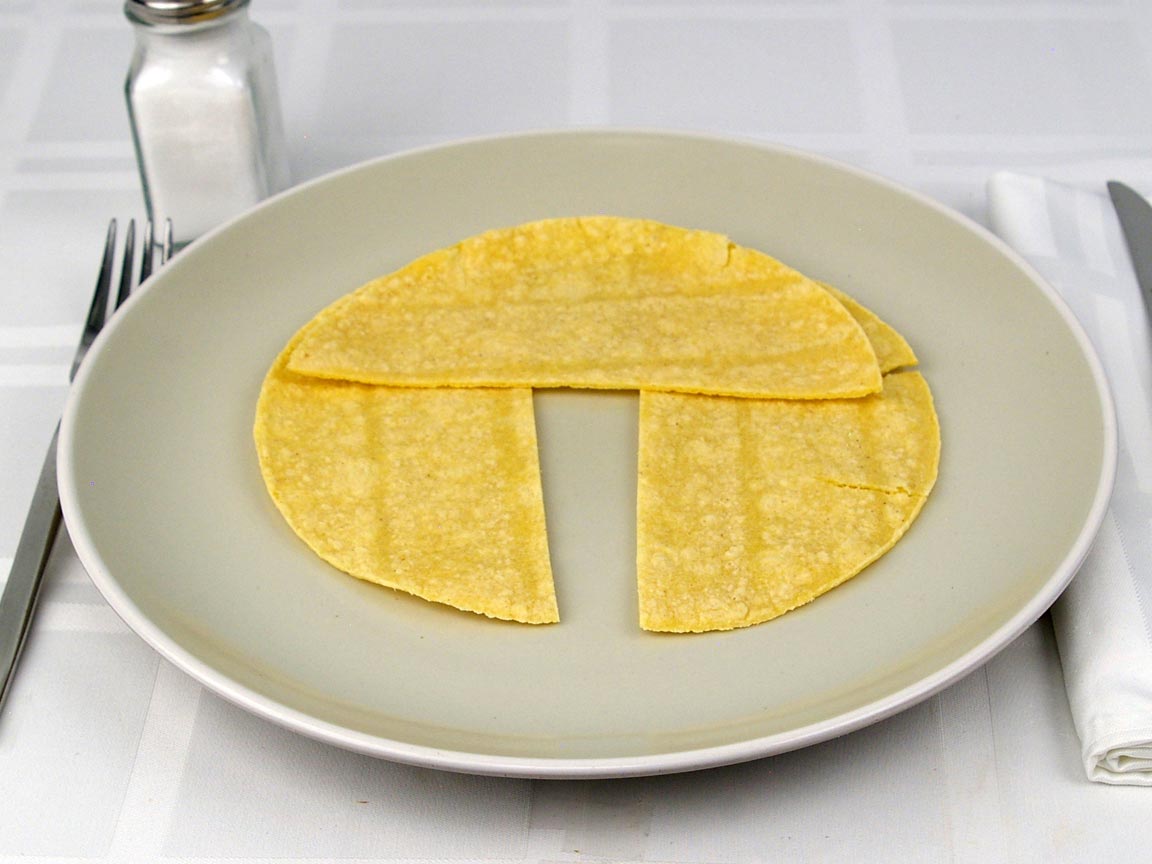 Calories in 1.5 tortilla(s) of Yellow Corn Tortilla