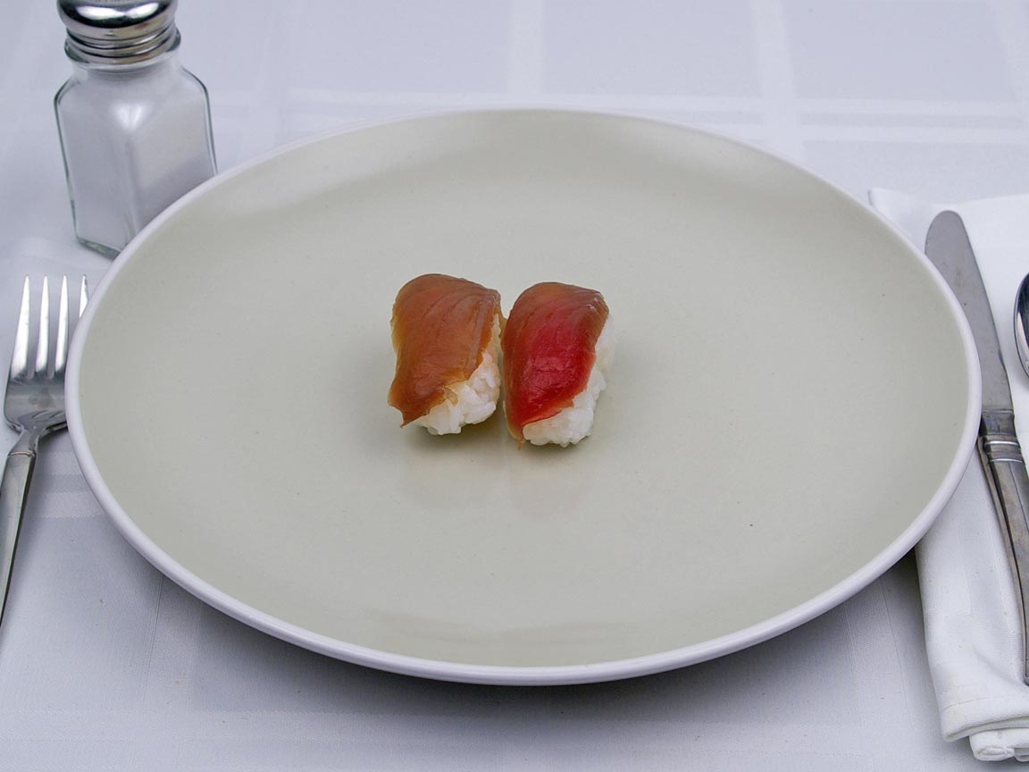 Calories in 2 piece(s) of Sushi - Nigiri - Tuna