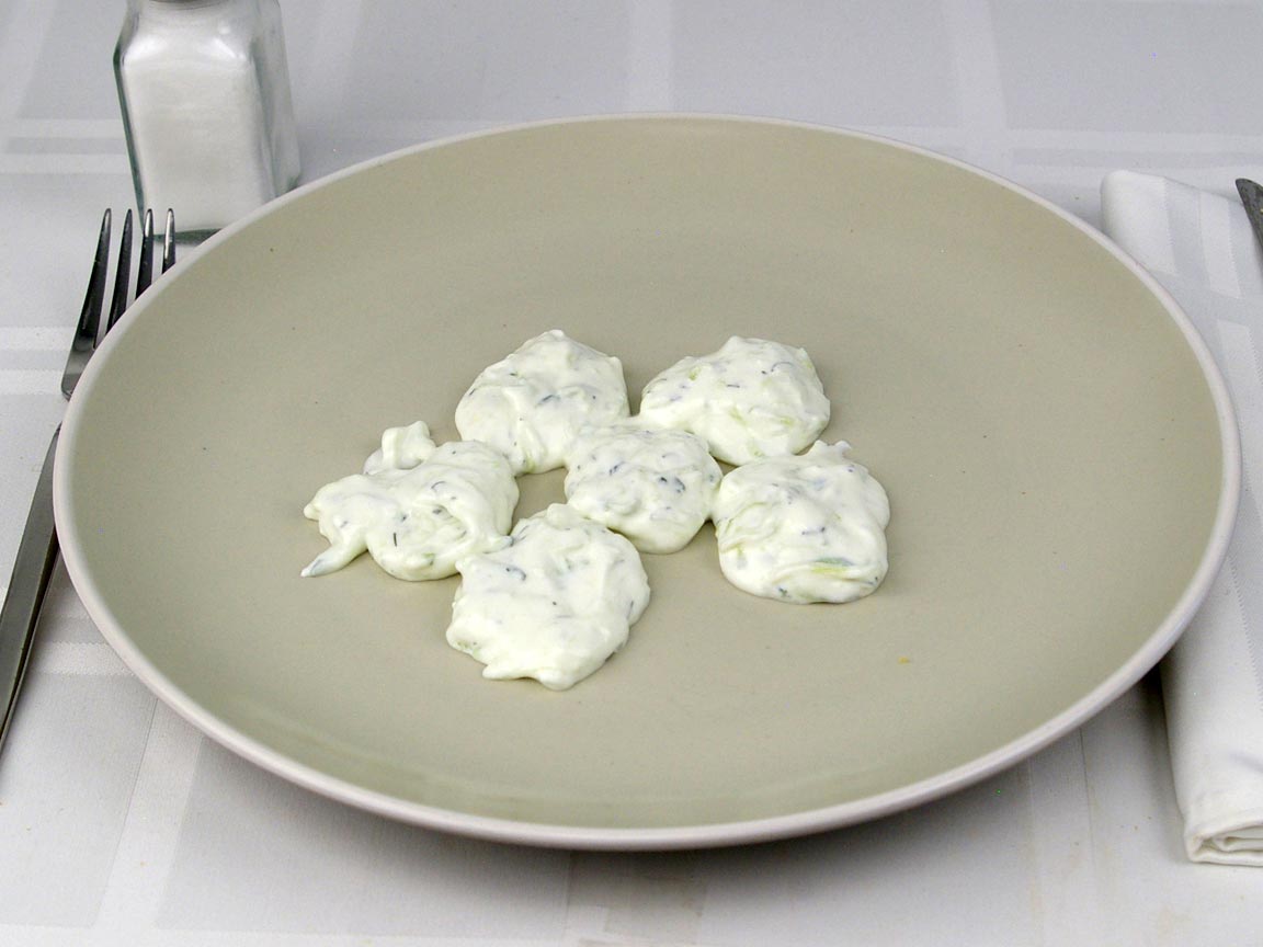 Calories in 6 Tbsp(s) of Tzatziki - Greek Yogurt Dip