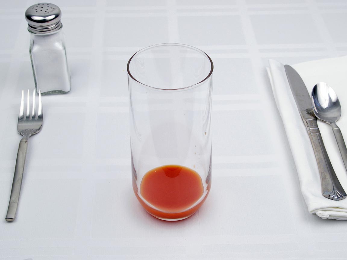 Calories in 0.13 cup(s) of Tomato Juice