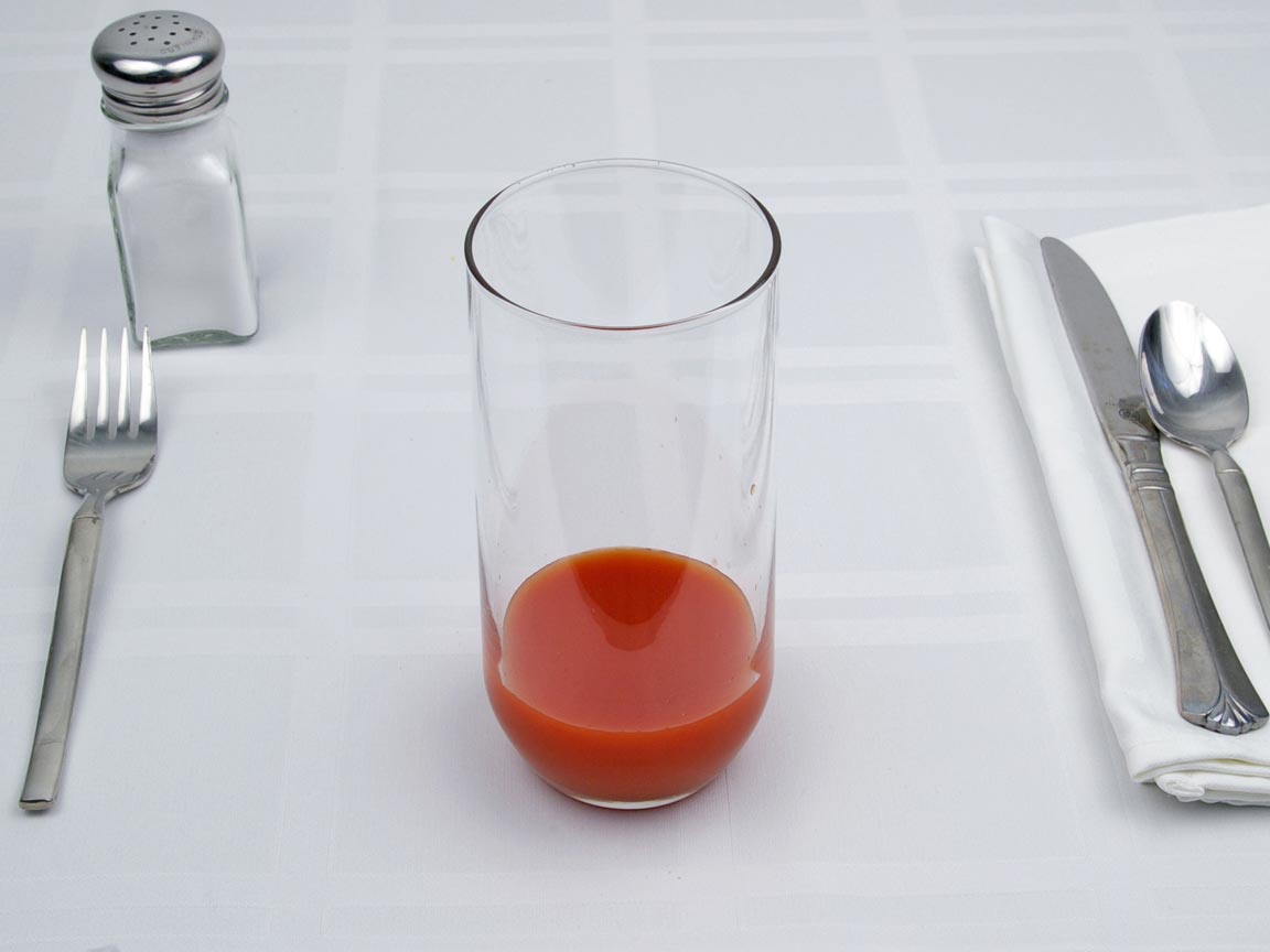 Calories in 0.38 cup(s) of Vegetable Juice - Avg