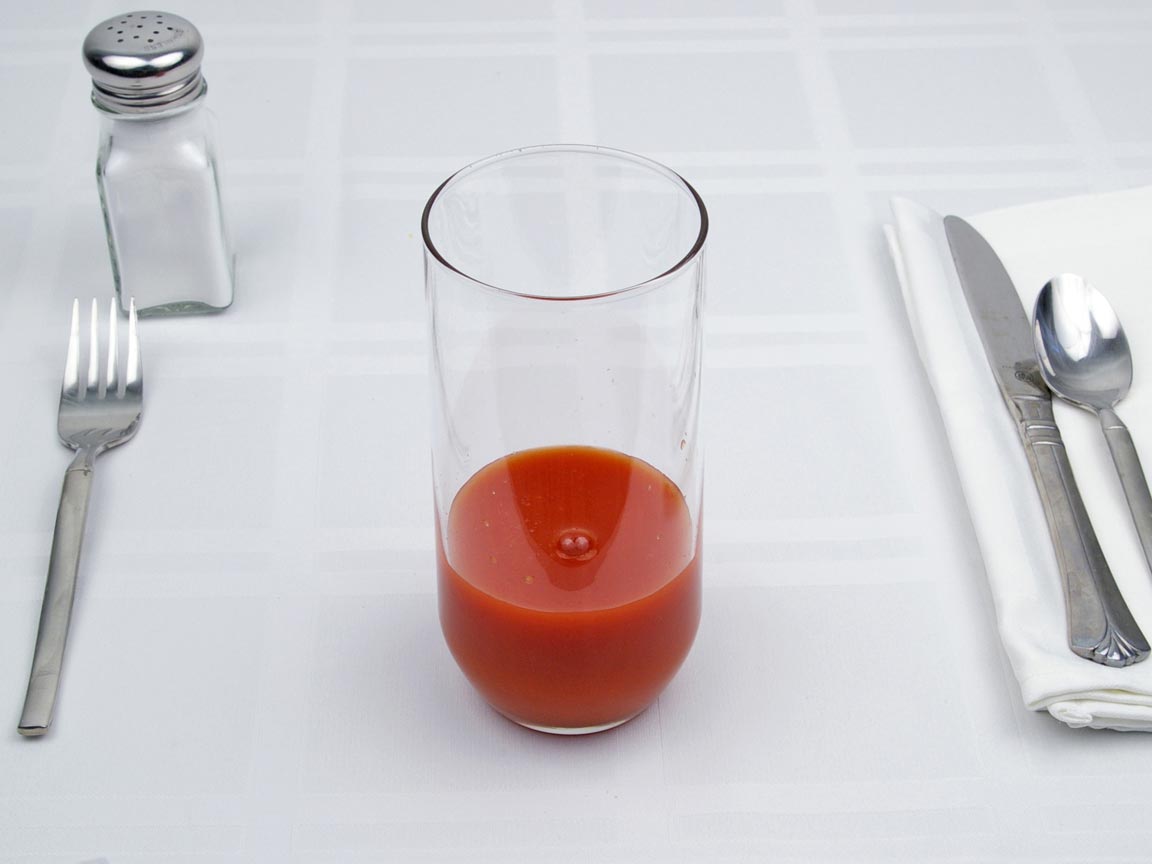 Calories in 0.63 cup(s) of Tomato Juice