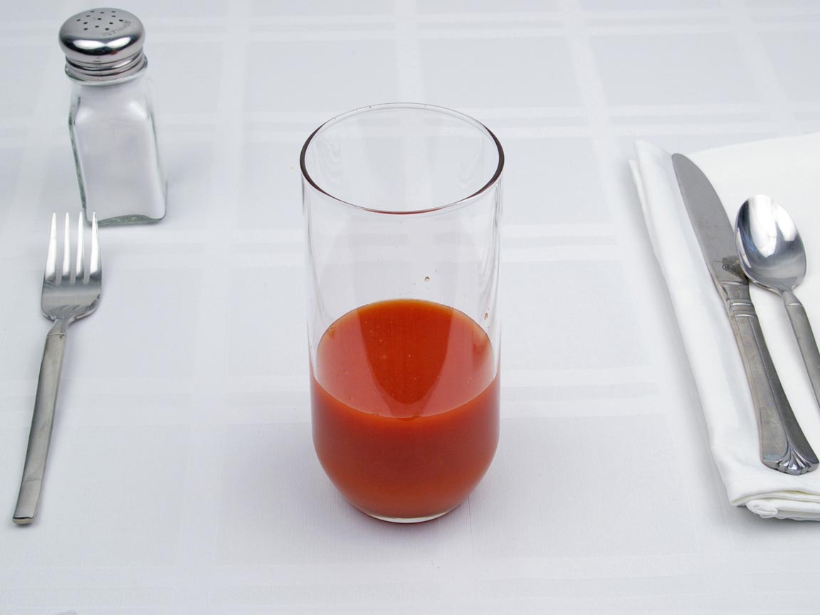Calories in 0.75 cup(s) of Tomato Juice