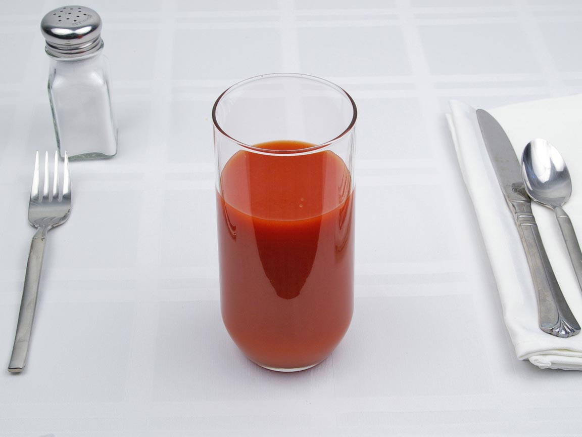 Calories in 1.38 cup(s) of Tomato Juice