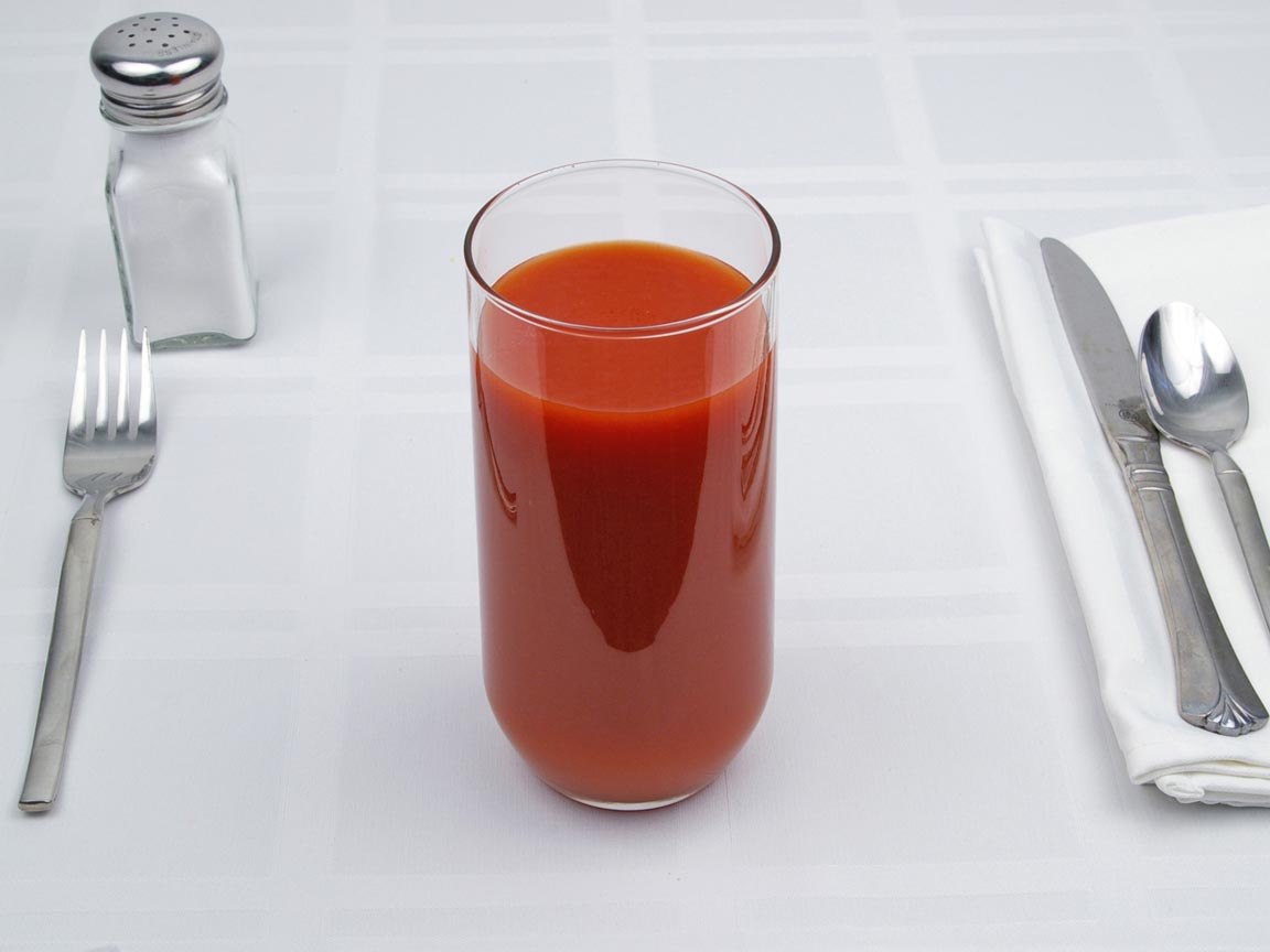 Calories in 1.63 cup(s) of Tomato Juice