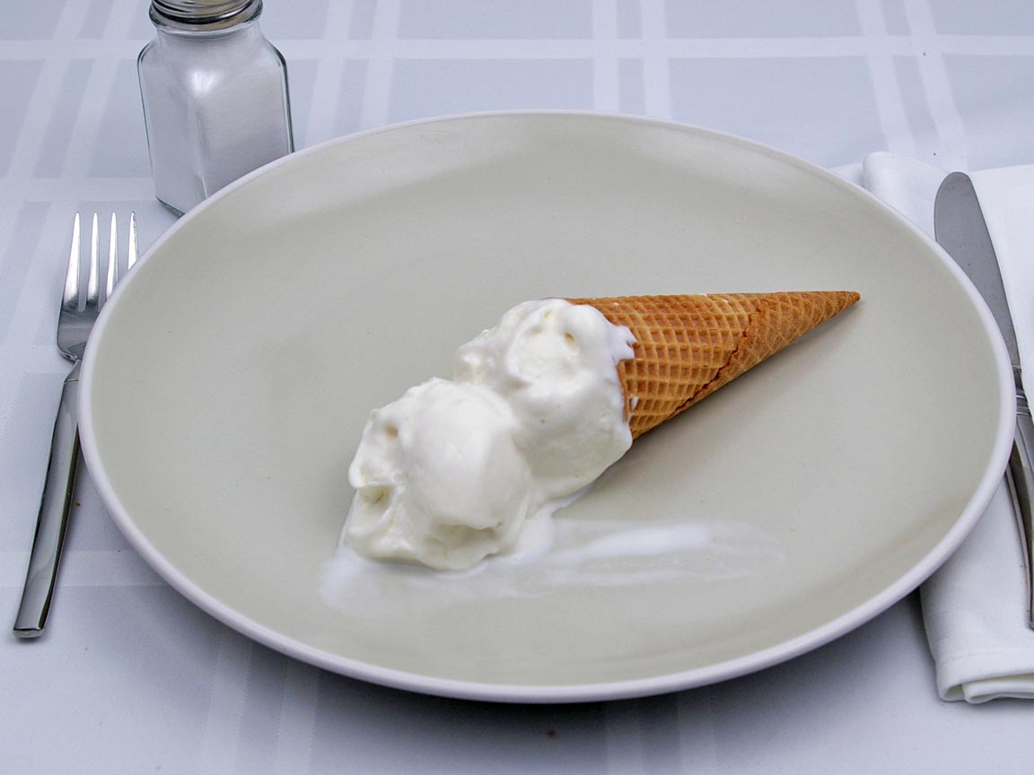 Calories in 94 grams of Ice Cream Cone - Vanilla