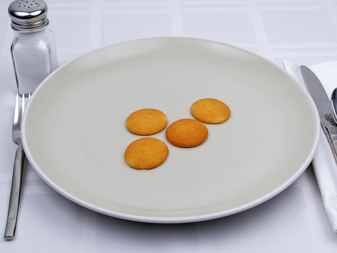 Calories in 4 wafer(s) of Nilla Wafers Cookie - Reduced Fat