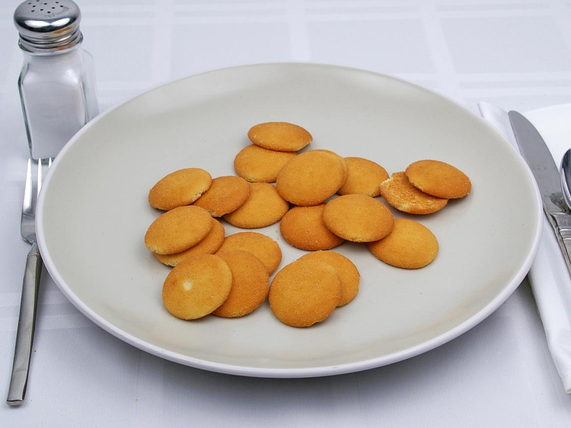 Calories in 20 wafer(s) of Nilla Wafers Cookie - Reduced Fat