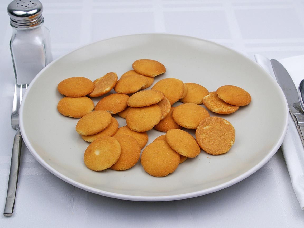 Calories in 28 wafer(s) of Nilla Vanilla Wafers Cookie