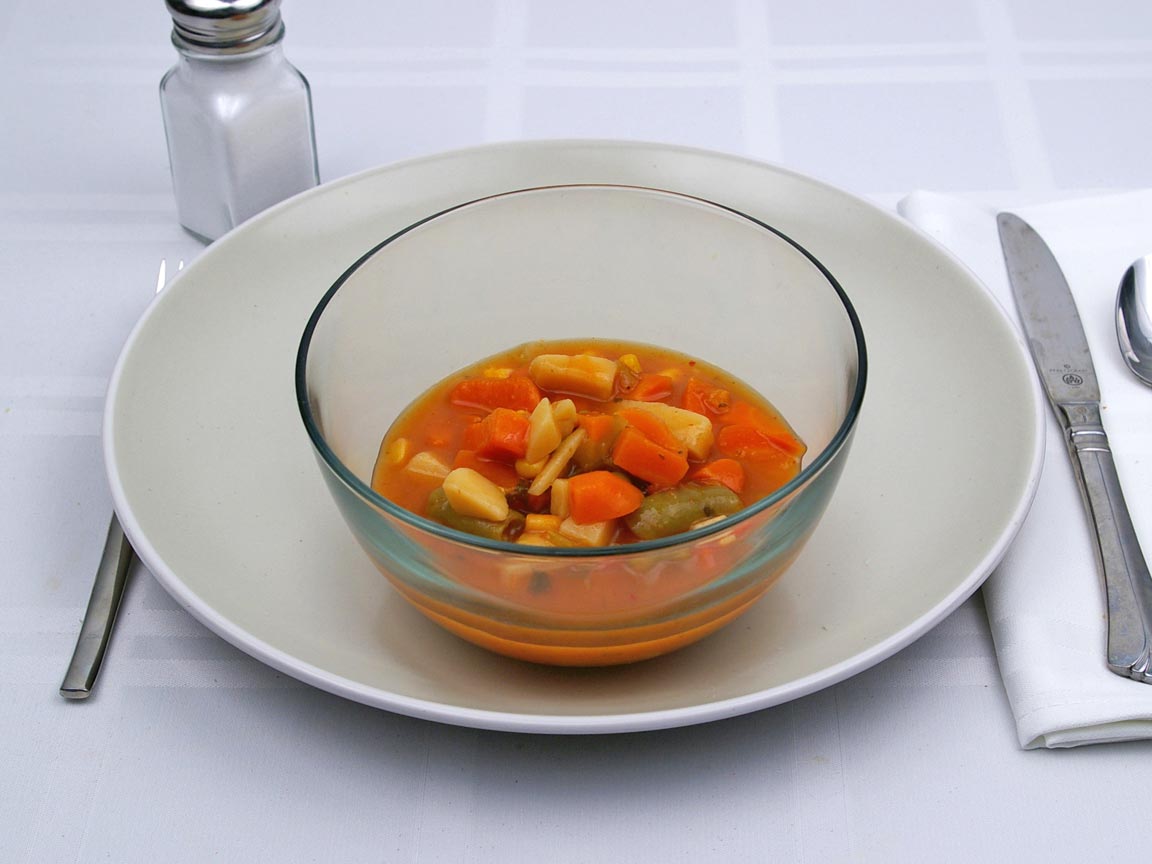 Calories in 0.5 can(s) of Campbell's Chunky Vegetable Soup - Healthy Request
